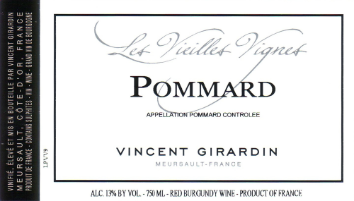 Vincent Girardin Pommard Village Vieilles Vignes