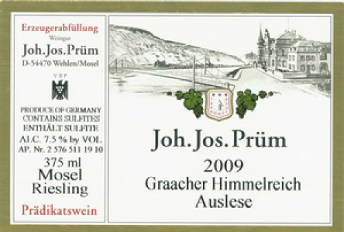 Joh. Jos. Prum Riesling Auslese, Graacher Himmelreich GC