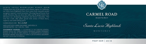 Carmel Road Pinot Noir, Santa Lucia Highlands