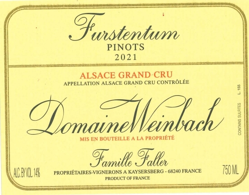 Domaine Weinbach Pinots Furstentum Grand Cru