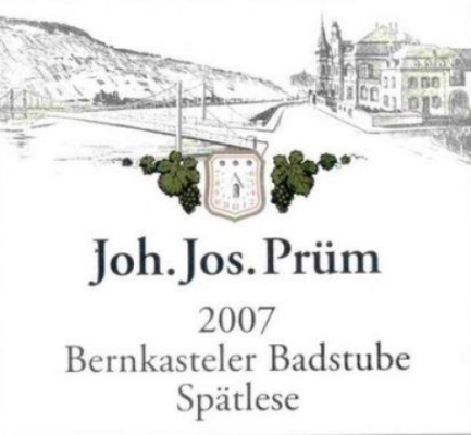 Joh. Jos. Prum Riesling Spatlese, Bernkasteler Badstube