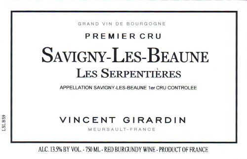 Vincent Girardin Savigny Les Beaune, Serpentieres, 1er Cru