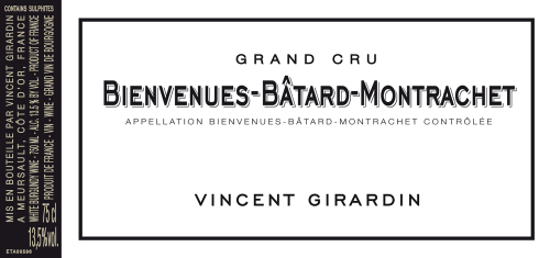 Vincent Girardin Bienvenue Batard Montrachet, Grand Cru