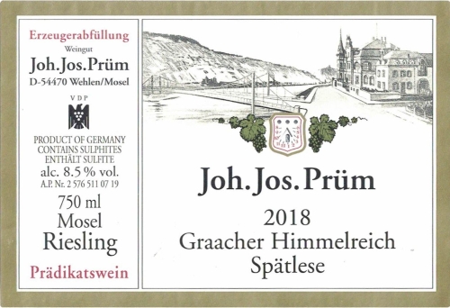 Joh. Jos. Prum Riesling Spatlese, Graacher Himmelreich