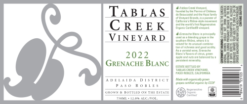 Tablas Creek Grenache Blanc