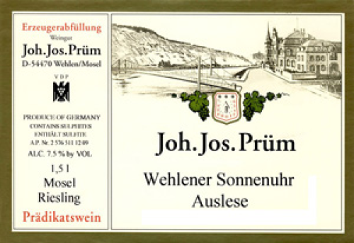 Joh. Jos. Prum Riesling Auslese, Wehlener Sonnenuhr