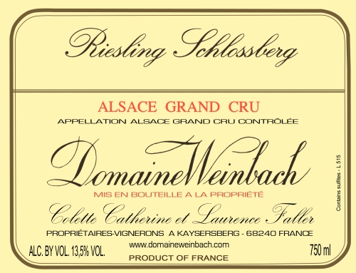 Domaine Weinbach Riesling Schlossberg, Grand Cru