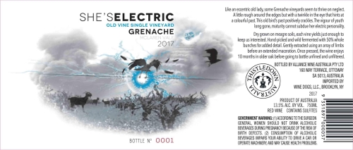 Thistledown Grenache 'She's Electric', Old Vine Single Vineyard