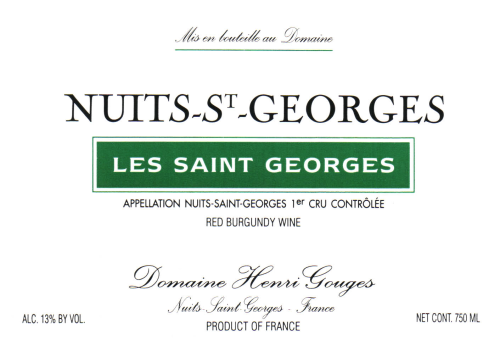 Domaine Henri Gouges Nuits-St-Georges Les St. Georges, 1er Cru