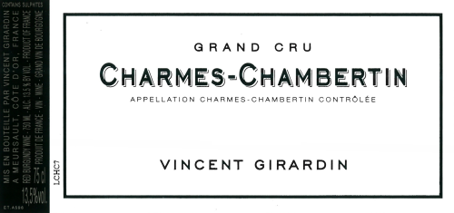 Vincent Girardin Charmes-Chambertin, Grand Cru