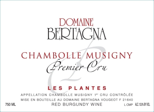 Domaine Bertagna Chambolle-Musigny Les Plantes, 1er Cru