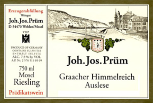 Joh. Jos. Prum Riesling Auslese, Graacher Himmelreich