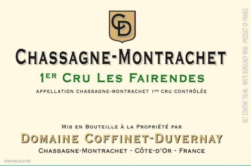 Domaine Coffinet Duvernay Chassagne-Montrachet Fairendes, 1er Cru