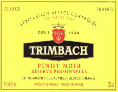 Trimbach Pinot Noir Reserve Personelle