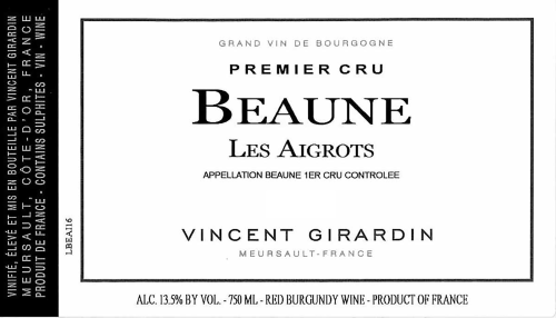 Vincent Girardin Beaunes Les Aigrots, 1er Cru