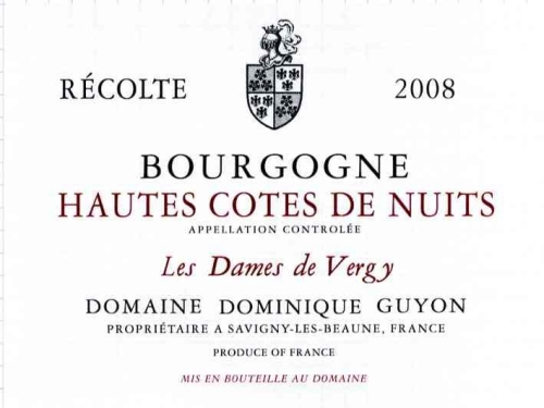 Domaine Antonin Guyon Les Dames de Vergy Bourgogne Hautes Cotes de Nuits