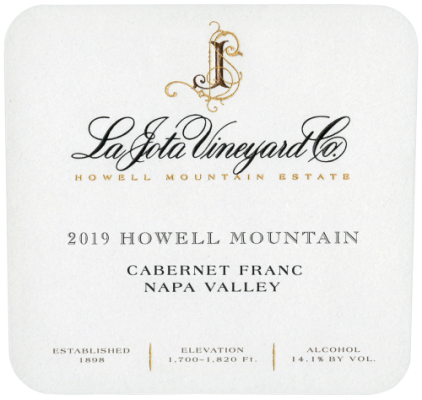 La Jota Cabernet Franc, Howell Mountain