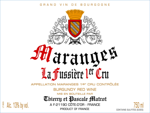 Thierry Et Pascale Matrot Maranges Fussiere 1er Cru