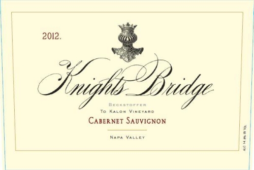 Knights Bridge Winery Cabernet Sauvignon, To Kalon Vineyard