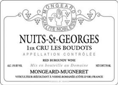 Domaine Mongeard-Mugneret Nuits St. Georges Boudots, 1er Cru