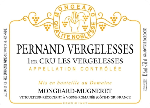 Domaine Mongeard-Mugneret Pernand-Vergelesses, 1er Cru