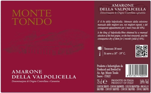 Monte Tondo Amarone della Valpolicella